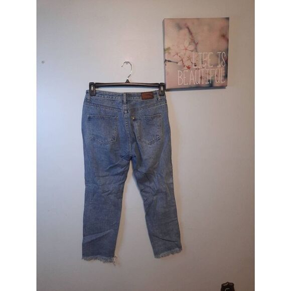 Pol Jean size M Destroyed Raw Hem Mom Jeans - Picture 3 of 5